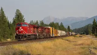 Shiny and Old GE trio! CP 8174 East at Caithness,BC