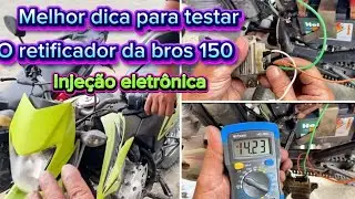 S&oacute; existe essa forma de testar o retificador das Honda 150 , Bros de inje&ccedil;&atilde;o eletr&ocirc;nica 