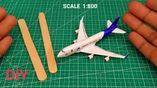 Как сделать самолет BOEING 747 Garuda Indonesia | Палочки для мороженого