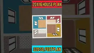 20 x 16 House Plan | 20 x 16 House Design | 20 x 16 Ghar ka Naksha | 320 sqft House Plan #Shorts