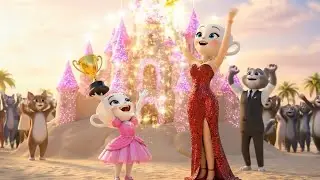 🏰 Ballerina Mom and Her Little One Build a Beautiful Sandcastle Together by the Sea