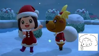 あつ森にお母さんが挑戦 🎄クリスマスイブプレゼント🎁を住民に配ってます…
