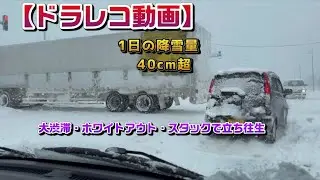 【北海道・雪道】札幌市 大雪でホワイトアウト