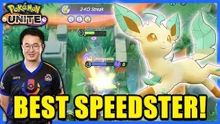 LEAFEON Is EASILY The BEST SPEEDSTER In The GAME STILL! It Just DOES TOO MUCH DMG! | Pok&eacute;mon Unite