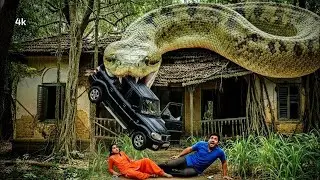 Anaconda sanke rescue 🤯 Anaconda attack in family #ajgar cobra sanke rescue