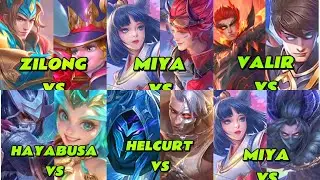 ZILONG VS HARLEY | MIYA VS CLAUDE | VALIR VS VALE | HAYA VS KALEA| HELCURT VS GRANGER | MIYA VS MOSC