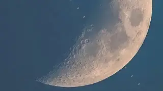 The Moon Transit | International Space Station ISS travelling at 17000miles/h in front of the Moon |