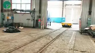 Customized Platform Battery Rail Transfer Cart-Flatbed Steerable Transfer Carts