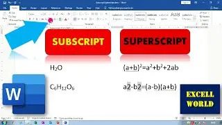 Superscript and Subscript in word equation 🔥🔥🔥 Subscript and Superscript in word simultaneously