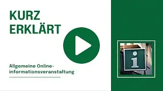 Allgemeine Onlineinformationsveranstaltung für das Fernstudium