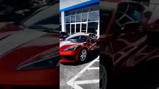 RED MIST C8 IS POPPING RACING STRIPES HIGH WING SPOILER,c8 corvette, corvette c8,mid engine corvette