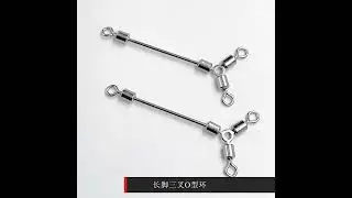 3 Way Fishing Swivels Rolling Swivel Hook Fishing Connector Carp 2009 #fishingequipment