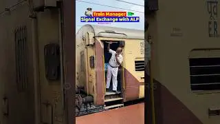 Walkie-Talkie Communication: Green Flag Exchange with Train Manager and Loco Pilot 👨&zwj;✈️🏁🇮🇳