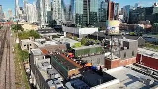 West Loop Rooftop House Music Party | Crowd, Stage & Chicago Skyline