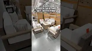Costco Outdoor Furniture Find : Agio Juniper 5-Piece Seating Set with Fire 🔥 #outdoorfurniture