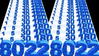 New Record Best Satisfying Math Gameplay Number plus and Run Vs Number Rush 2048