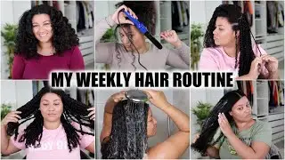 A Week In My Natural Hair Routine! ✨ Grow & Retain Length