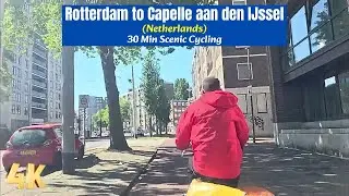 🚴&zwj;♂️E-bike Tour: Rotterdam to Capelle aan den IJssel Netherlands | Rotterdam City 4K