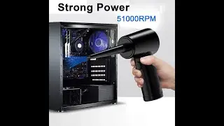 Compressed Air Duster For Computer Keyboard 51000 RPM USB Charging Mini Electric Cordless PC Car Cle