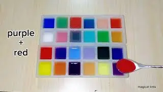 24 Colors Made from just 3 Primary Colors |Water Color Mixing Tutorial|
