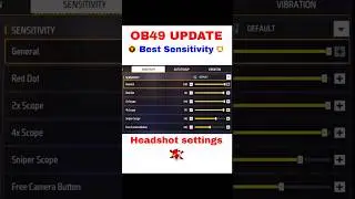 OB49 UPDATE best sensitivity for free fire | OB update sensitivity 2025 | All gun best sensitivity