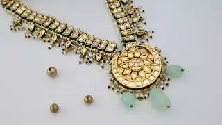 Shradul Mint Gold Plated Kundan Necklace