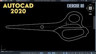 Autocad Makas Çizimi | Autocad Scissors Drawing | Autocad Dibujo de Tijeras | Exercise 80