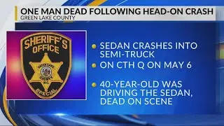 One dead after head-on crash in Green Lake County