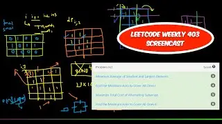Leetcode Weekly 403 Screencast (All problems)