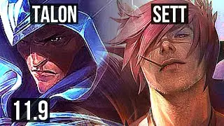 TALON vs SETT (MID) | 8 solo kills, 2.2M mastery, 1700+ games, Legendary | EUW Diamond | v11.9