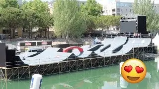 FLOATING SKATEPARK ON A LAKE !