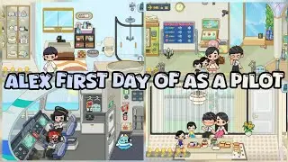 Alex's first day as a pilot!| ✈️🛫🎀🤍| Finally dream comr true moment 💫| #gameworld #@crazy_clouds-yt 
