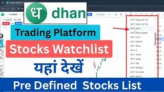 Watchlist in Dhan Trading platform | Pre Defined watchlist in Dhan