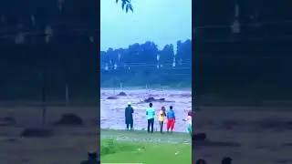A cloudburst in Dharampur in Mandi today #flood #flooding