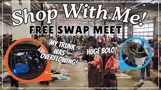 My BIGGEST Haul Ever! FREE Swap Meet | Come Thrift With Me to Resell Online #thrifting #reseller