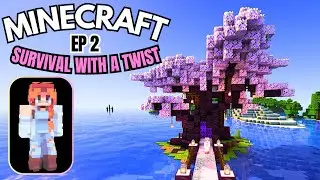 MINECRAFT -  LET'S PLAY SURVIVAL EP 2 / CUSTOM TREE NETHER PORTAL