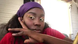 Simple yellow eyeshadow Darkskin Friendly 🍫💛