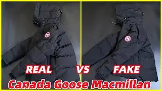 Real vs Fake Canada Goose Macmillan Parka Black Red Lable from supkicks #supkicks #canadagoose