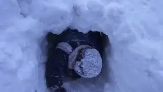 02 15 14 Playing in Snow and Snow Fort at House