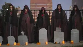 Texas Handmaids at The Governor's Mansion, Dia de Los Muertos, November 2018