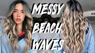 HOW TO CURL YOUR HAIR USING #T3MICRO CURLING WAND | MESSY BEACHY WAVES TUTORIAL