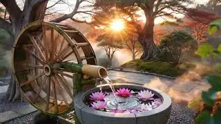 Soothing Spa Piano Music 🌿 Relaxing Sleep Music & Nature Sounds - Bamboo Water Fountain - Calm Music