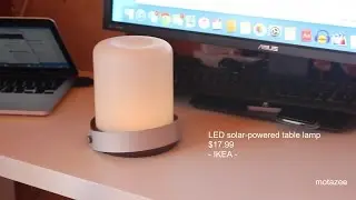LED solar powered table lamp