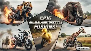 ANIMAL + MOTORCYCLE = 🐘🦆🦁🔥 The Ultimate Fusion Ride Compilation #viralvideo #youtubeshorts #shorts