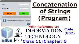Concatenation Java Program | ARBX CodeX 2020 |With reference to: Ch5 Class 11- I.T. (802)
