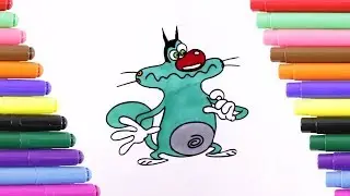 Oggy Shy Coloring Page for Kids, Coloring Book