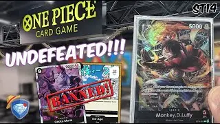 UNDEFEATED ST14 MONO BLACK MONKEY .D LUFFY DECK PROFILE | One Piece Card Game