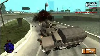 GTA San Andreas | Las Venturas & Countryside Tank Rampage + 12-Star Wanted Level Escape