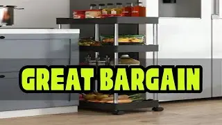 1pc Kitchen Bathroom Storage Rack 3/4 Tier Rolling Cart Storage Shelf Movable Gap Slim Slide Organi