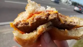 bus stop food reviews.Burger King cheeseburger